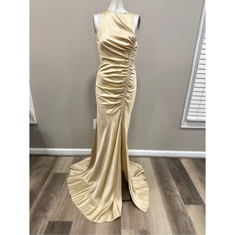NWT Alejandra Alonso Rojas Ruched Tank Gown Size 4 $2795 - Picture 5 of 12